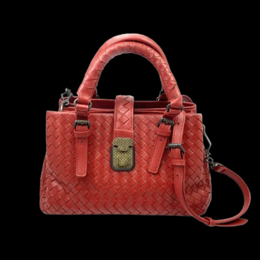 Red Leather Bottega Veneta Handbag