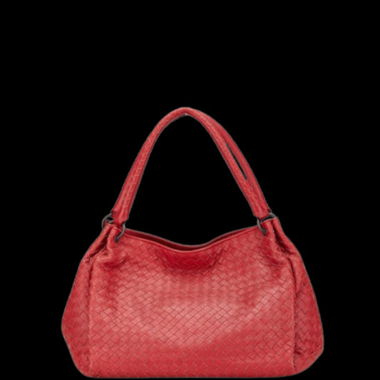 Red Leather Bottega Veneta Handbag