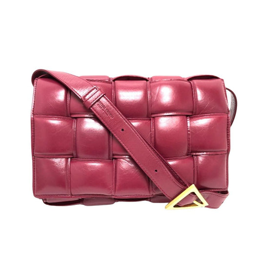 Red Leather Bottega Veneta Cassette Bag