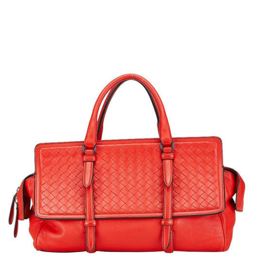 Red Leather Bottega Veneta Handbag