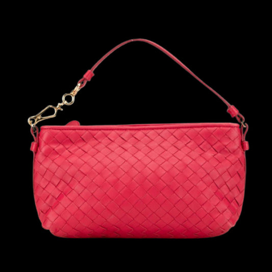 Red Leather Bottega Veneta Shoulder Bag