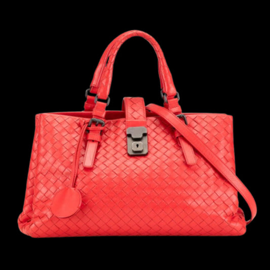 Red Leather Bottega Veneta Handbag