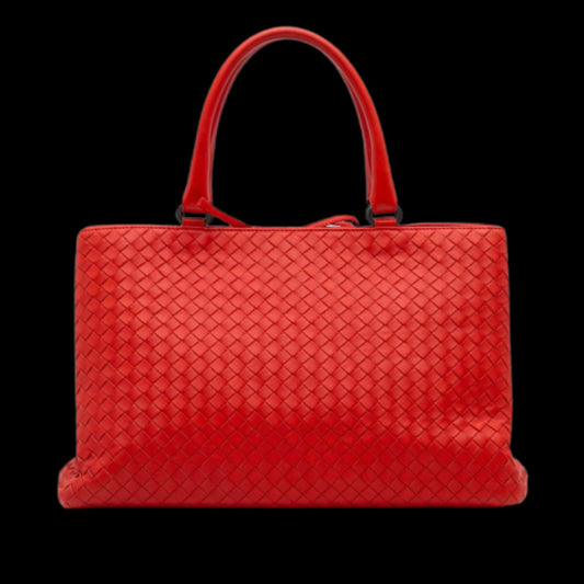 Red Leather Bottega Veneta Tote