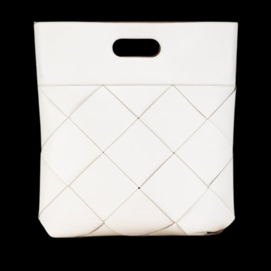 White Leather Bottega Veneta Handbag