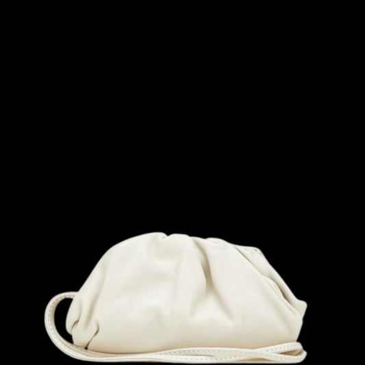 White Leather Bottega Veneta Pouches