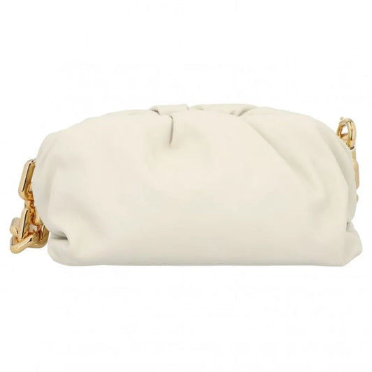 White Leather Bottega Veneta Shoulder Bag