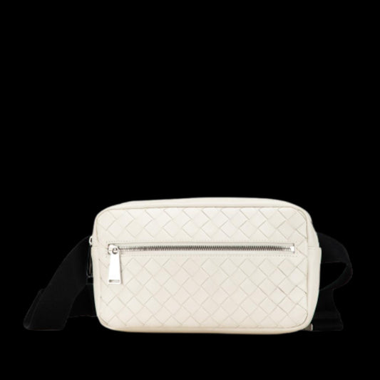 White Leather Bottega Veneta Belt Bag