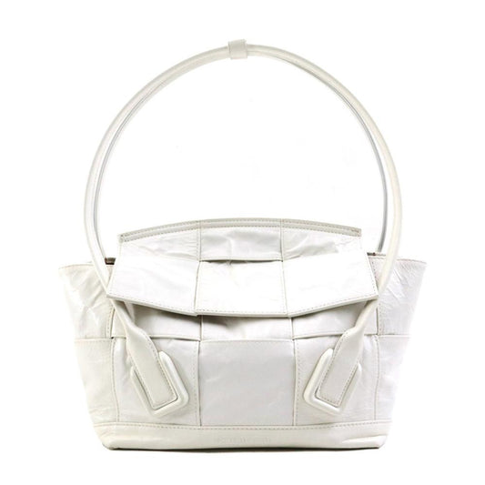 White Leather Bottega Veneta Shoulder Bag
