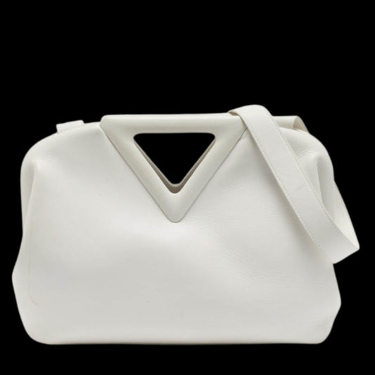 White Leather Bottega Veneta Shoulder Bag