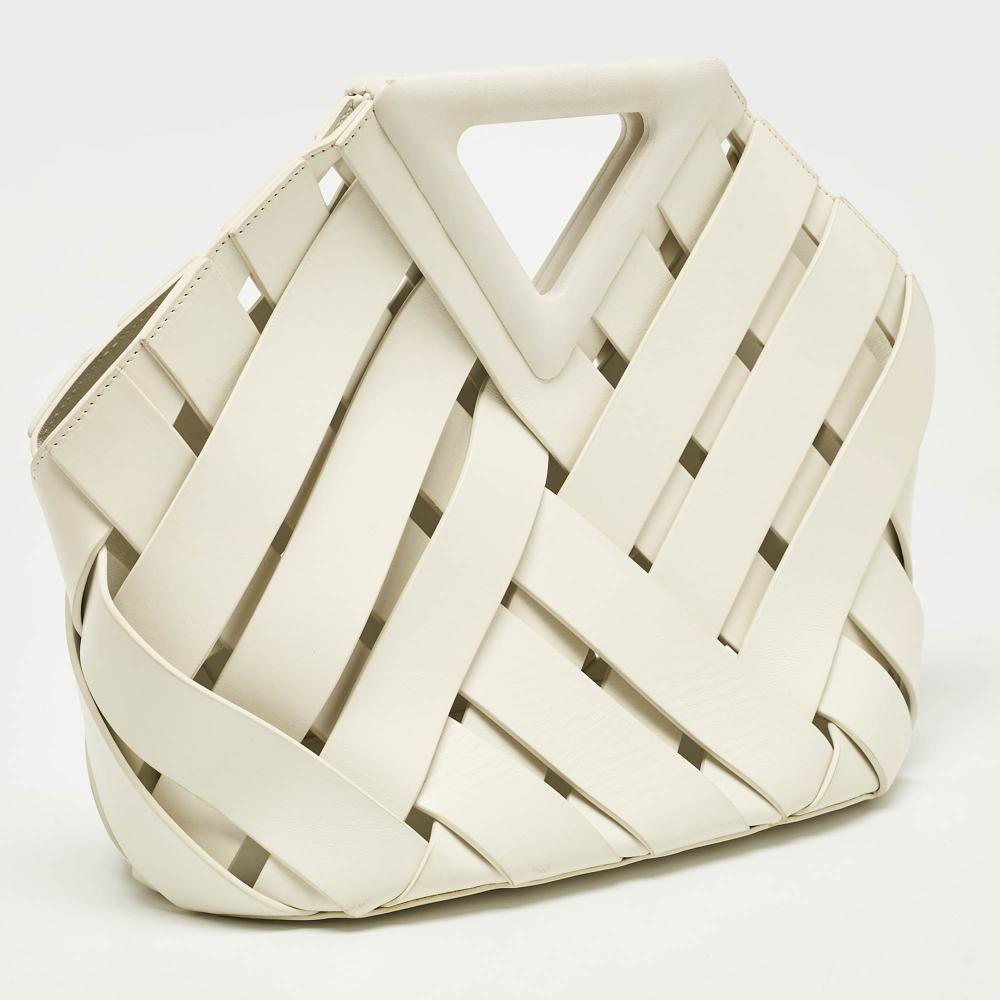 White Leather Bottega Veneta Tote
