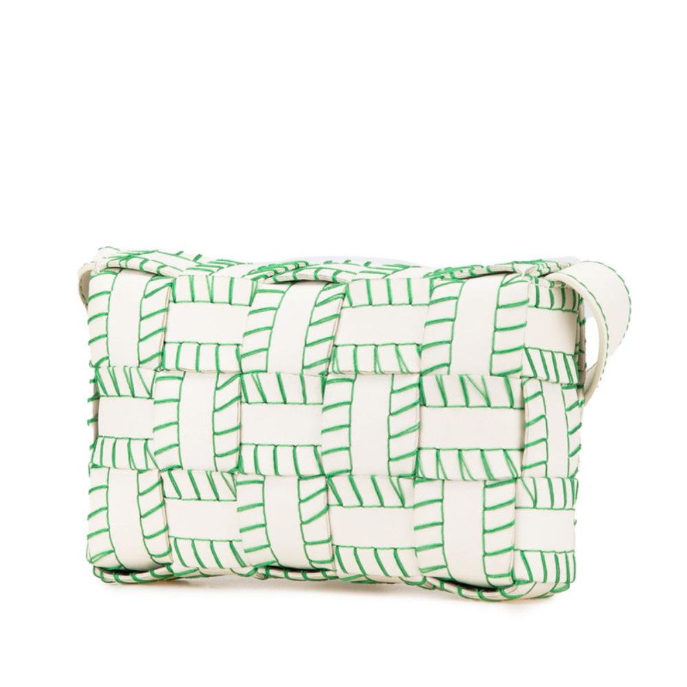 White Leather Bottega Veneta Shoulder Bag