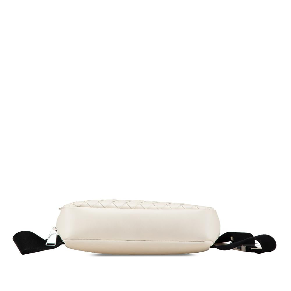 White Leather Bottega Veneta Belt Bag
