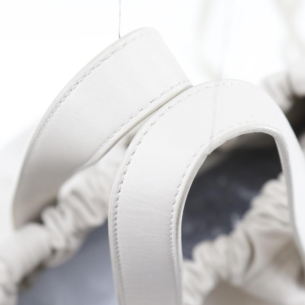 White Leather Bottega Veneta Backpack