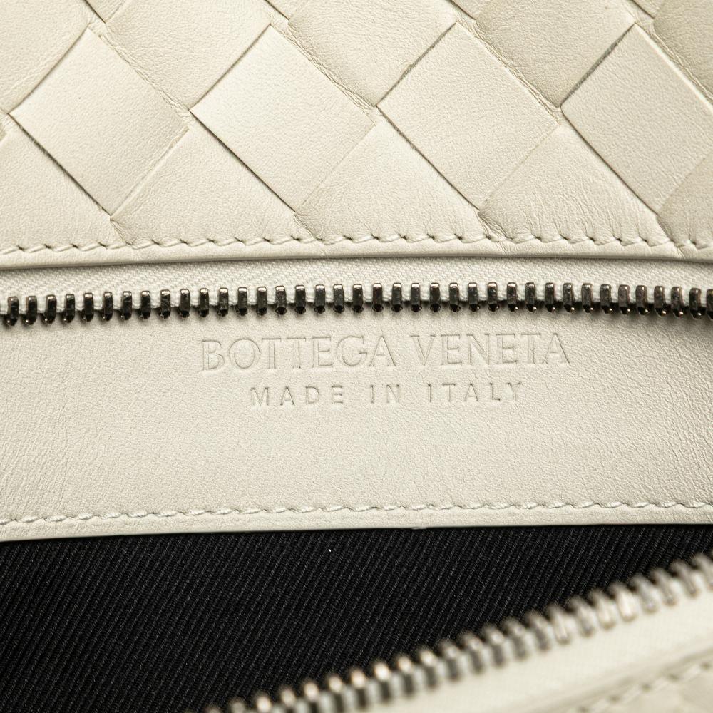 White Leather Bottega Veneta Belt Bag