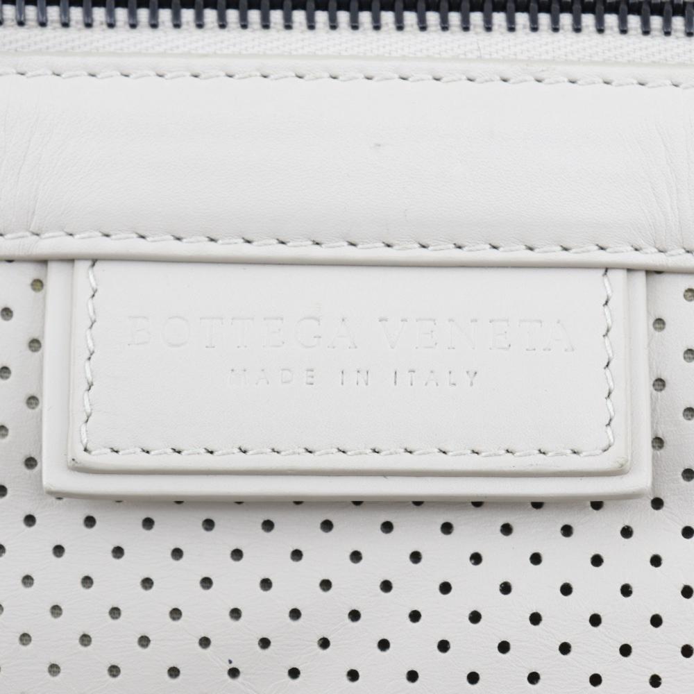 White Leather Bottega Veneta Backpack