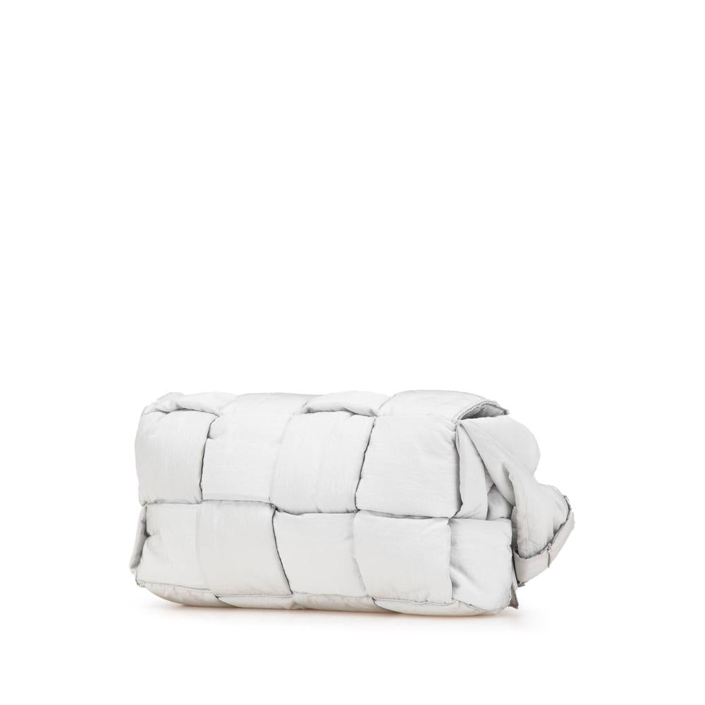 White Nylon Bottega Veneta Padded Cassette Bag