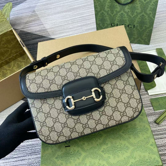 GC690 Gucci Horsebit 1955 Soft Small Shoulder Bag / HIGHEST QUALITY VERSION / 10.2"W x 6.8"H x 4"D