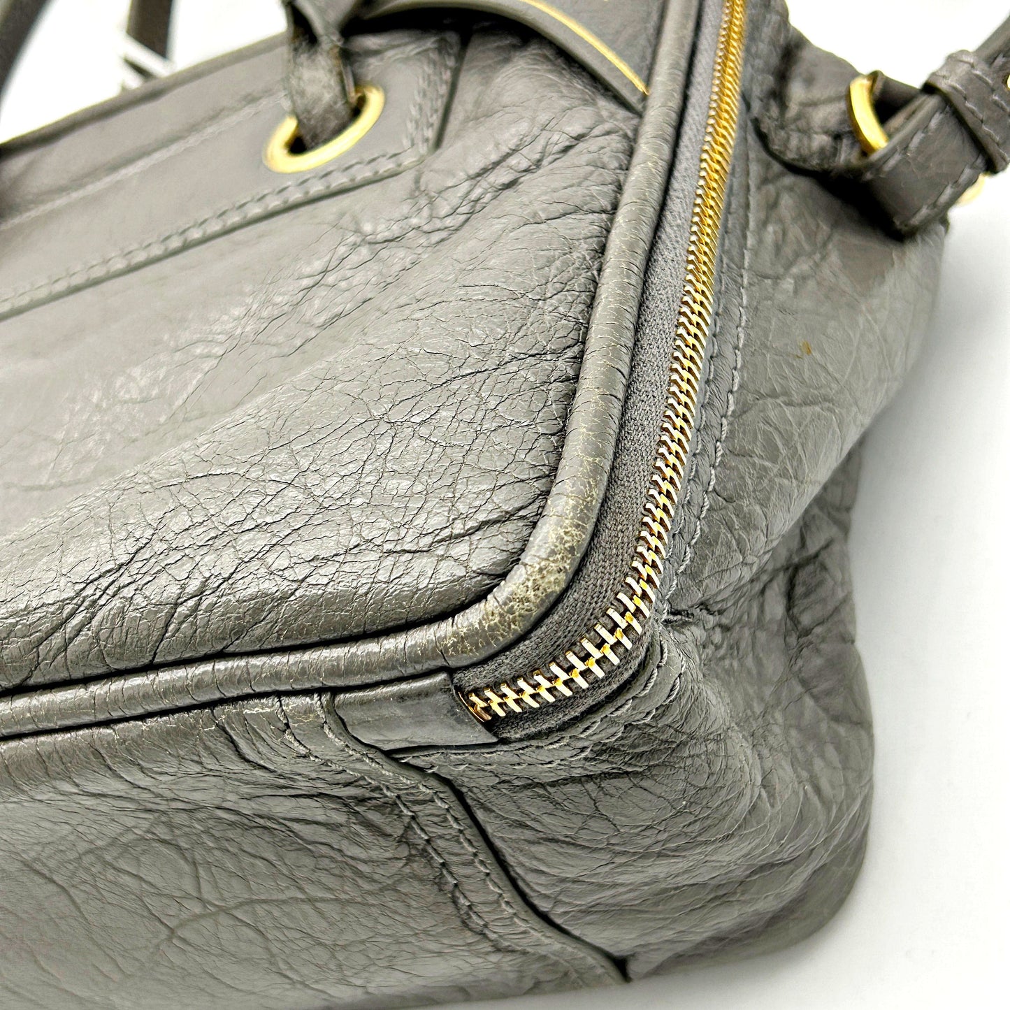 Balenciaga Agneau Blanket Square M Bag - Grey Handle Bags, Handbags LA20405