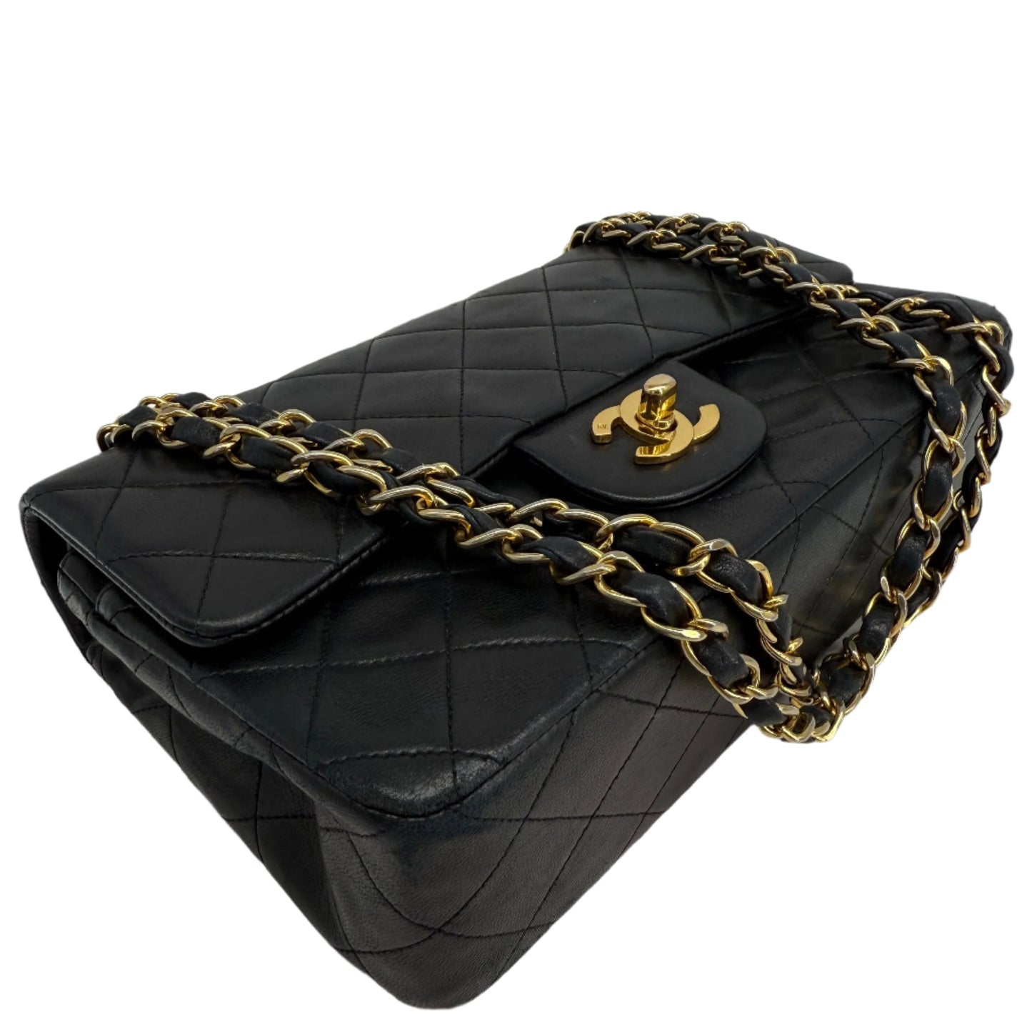 CHANEL Lambskin Quilted Small Double Flap Bag – Black with Gold Hardware