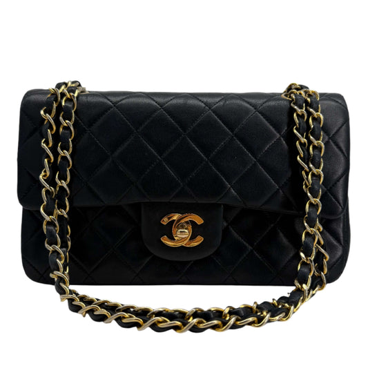 CHANEL Lambskin Quilted Small Double Flap Bag – Black with Gold Hardware
