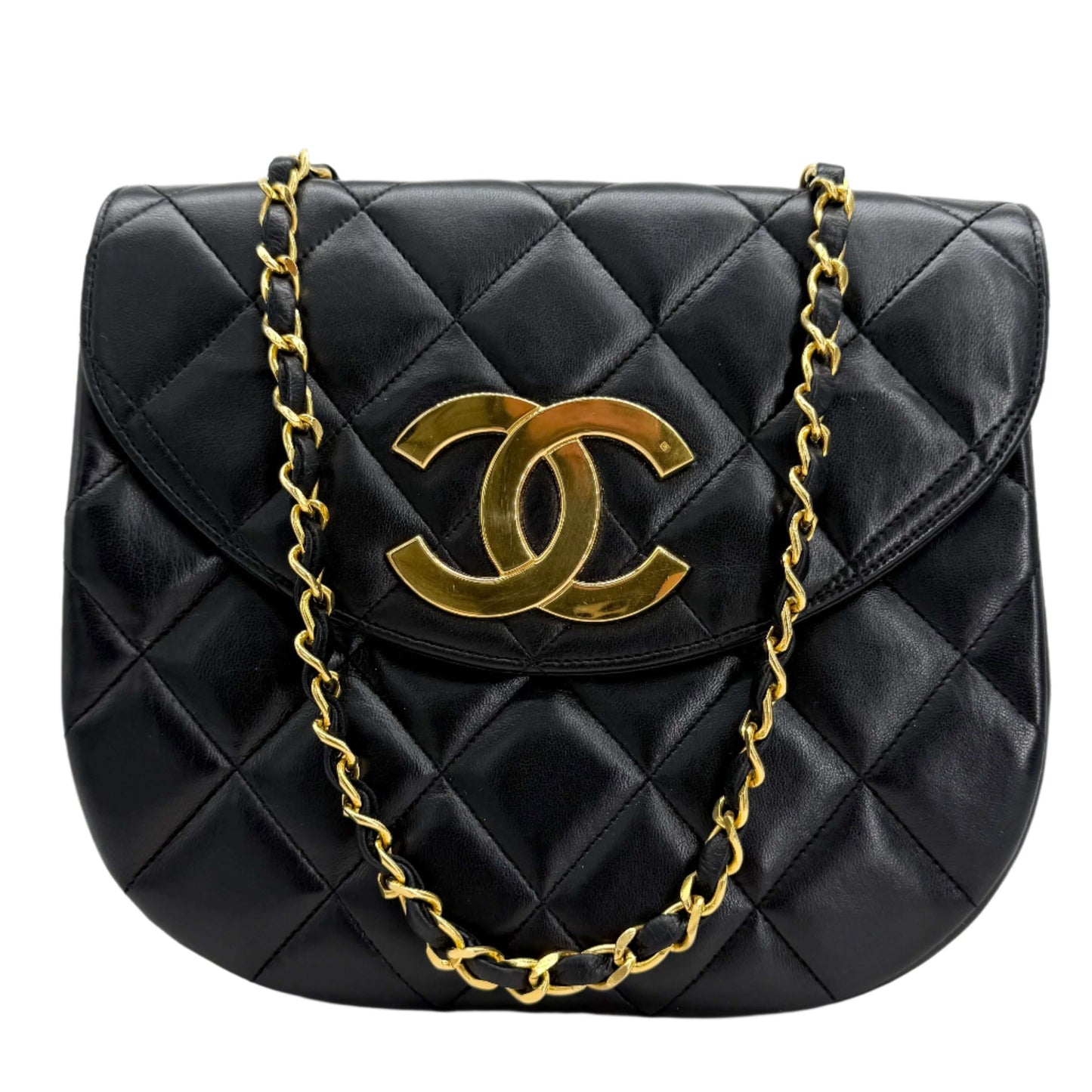 Chanel Lambskin Quilted Small Single Flap – Black
