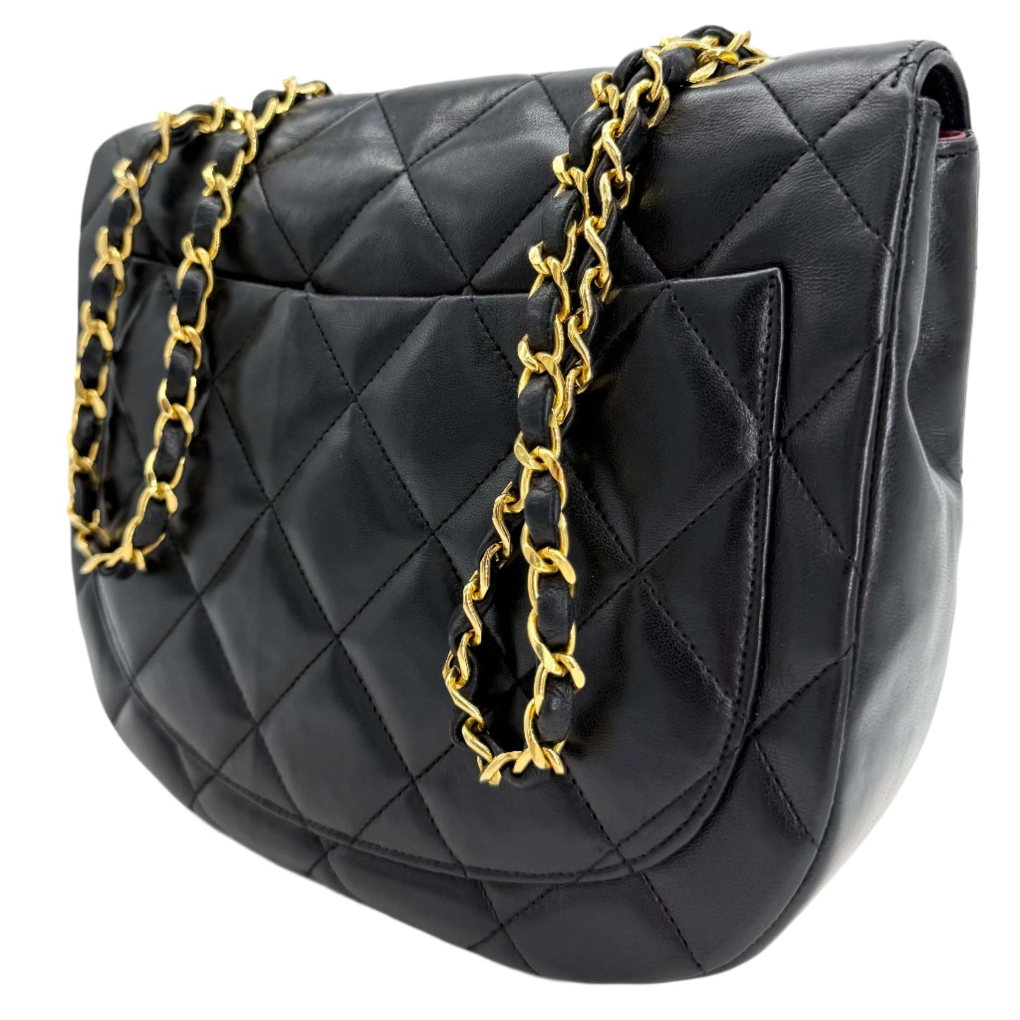 Chanel Lambskin Quilted Small Single Flap – Black