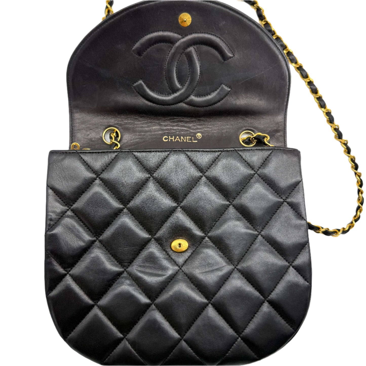 Chanel Lambskin Quilted Small Single Flap – Black