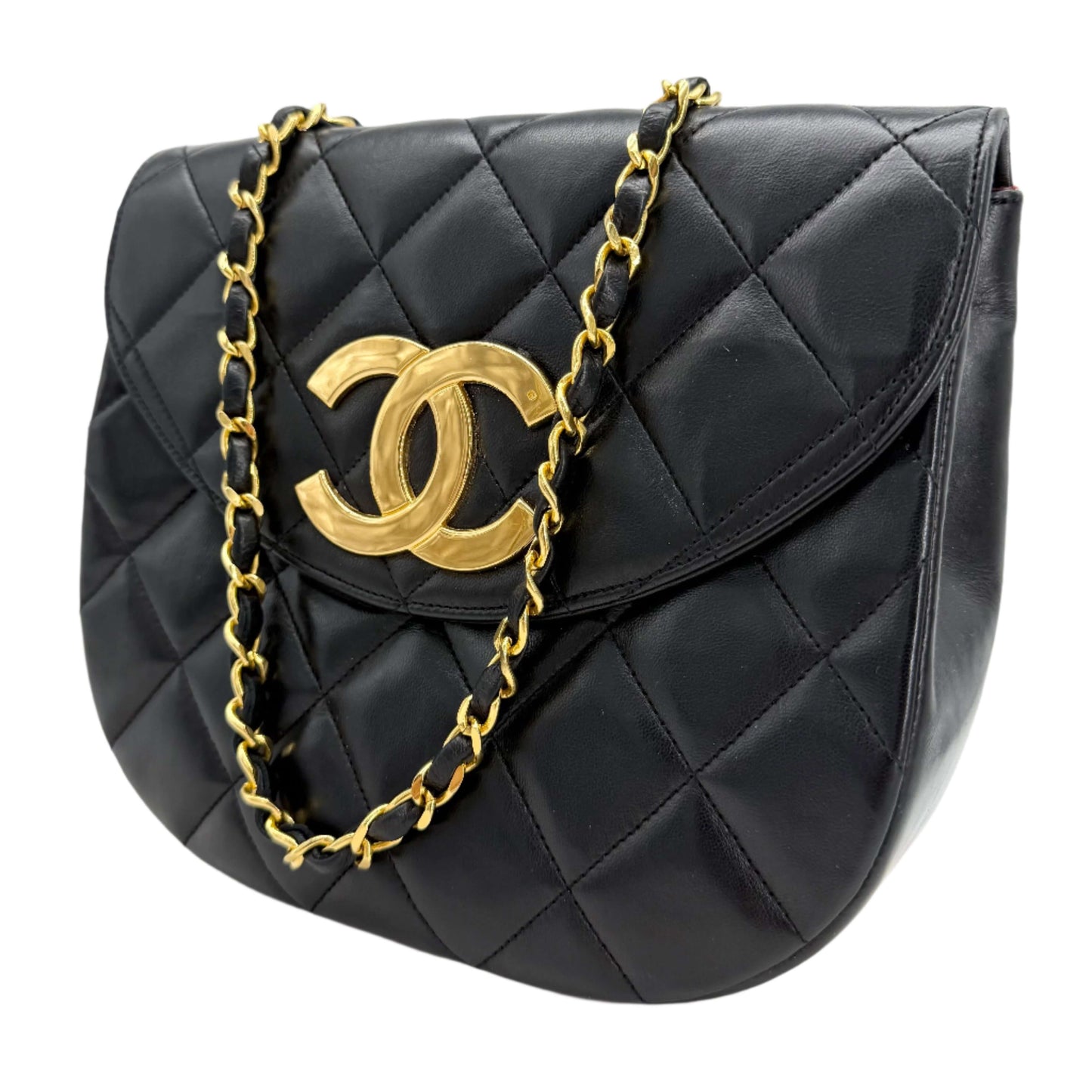 Chanel Lambskin Quilted Small Single Flap – Black