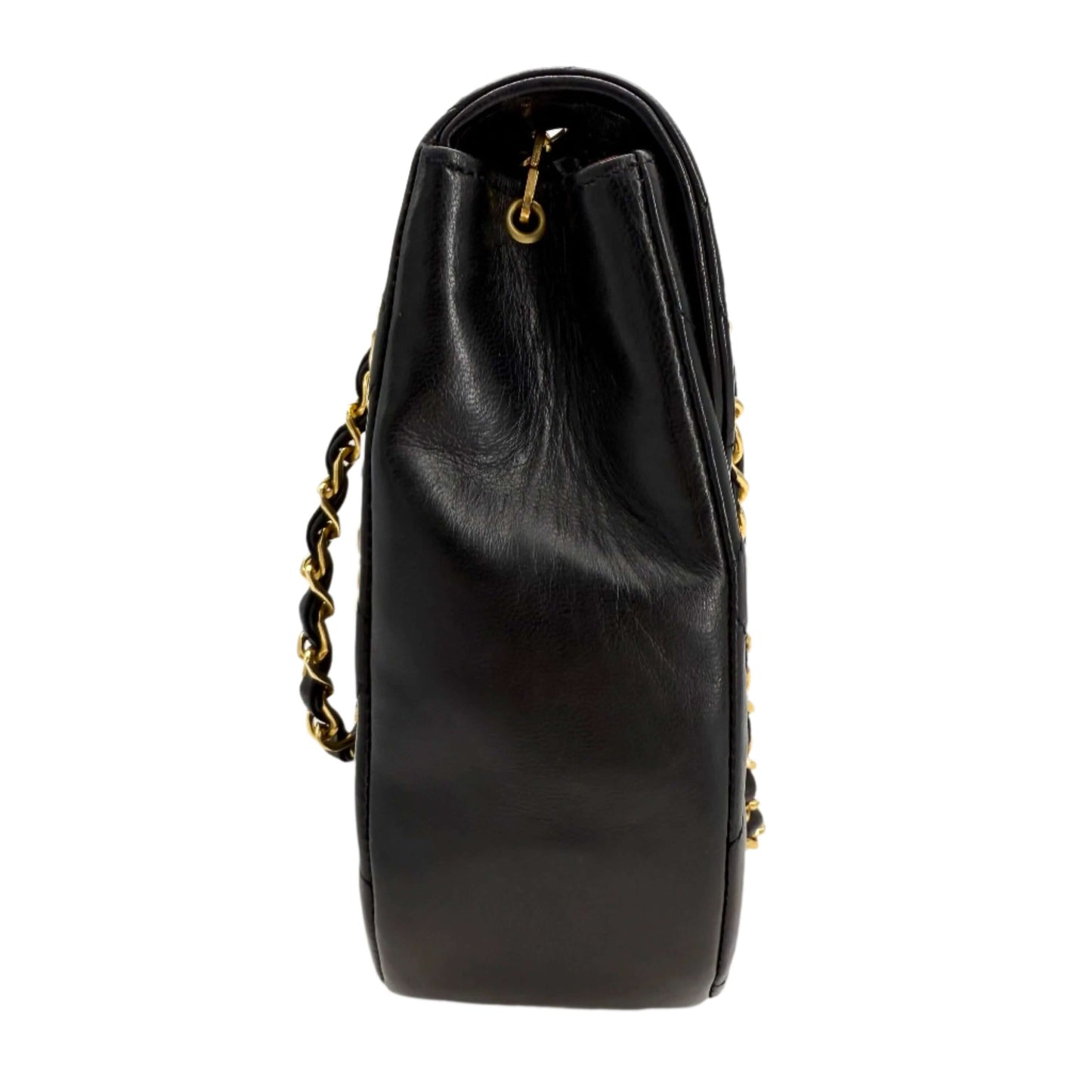 Chanel Lambskin Quilted Small Single Flap – Black