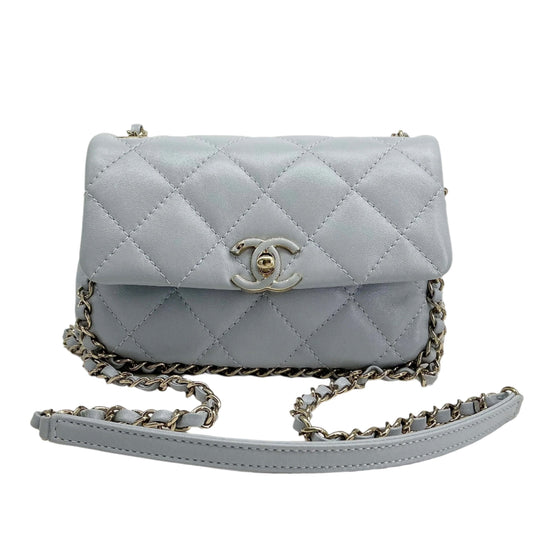 Chanel Mini Chain Around Flap Bag – Quilted Calfskin Leather with Crossbody Strap
