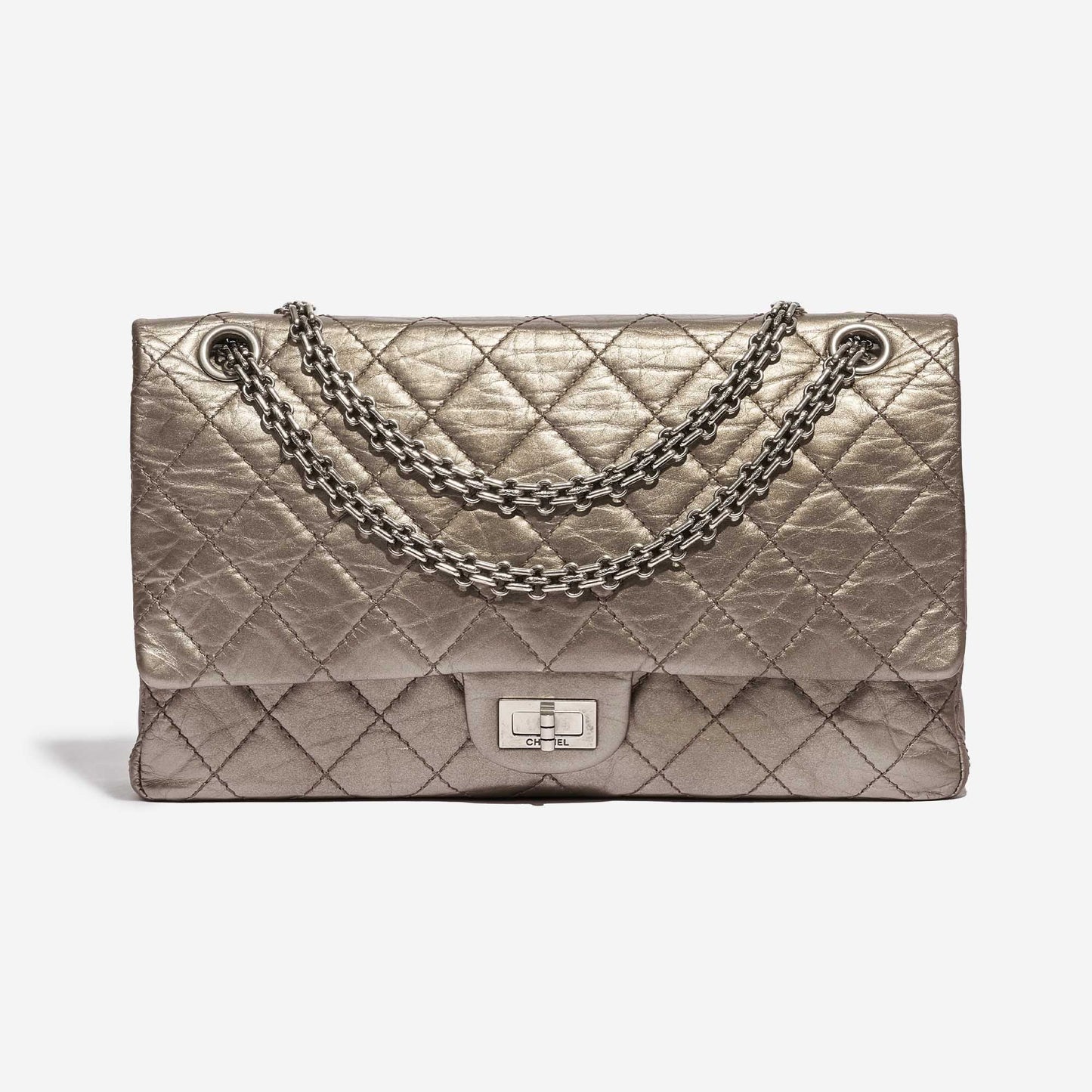 CHANEL METALLIC AGED QUILTED CALFSKIN 2.55 REISSUE FLAP BAG