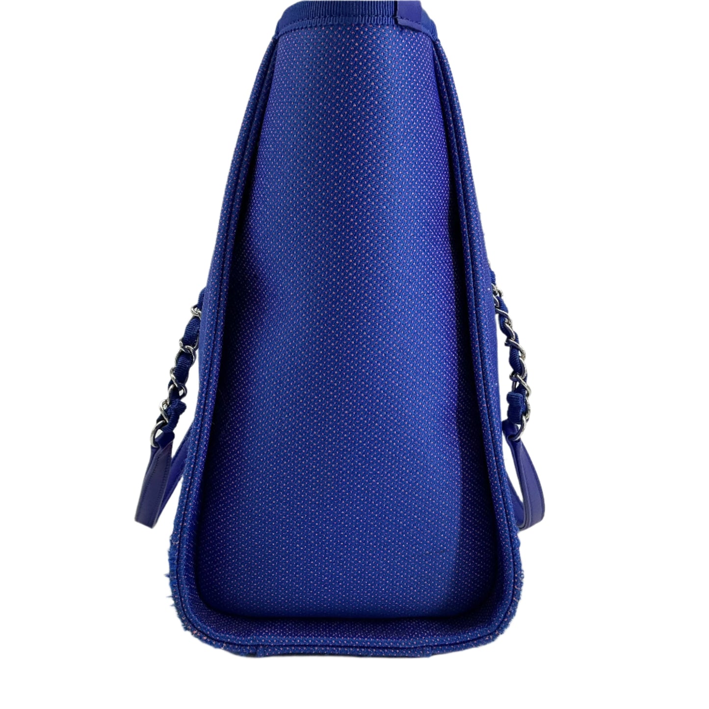 Chanel Mixed Fibers Small Deauville Tote – Blue & Orange Canvas