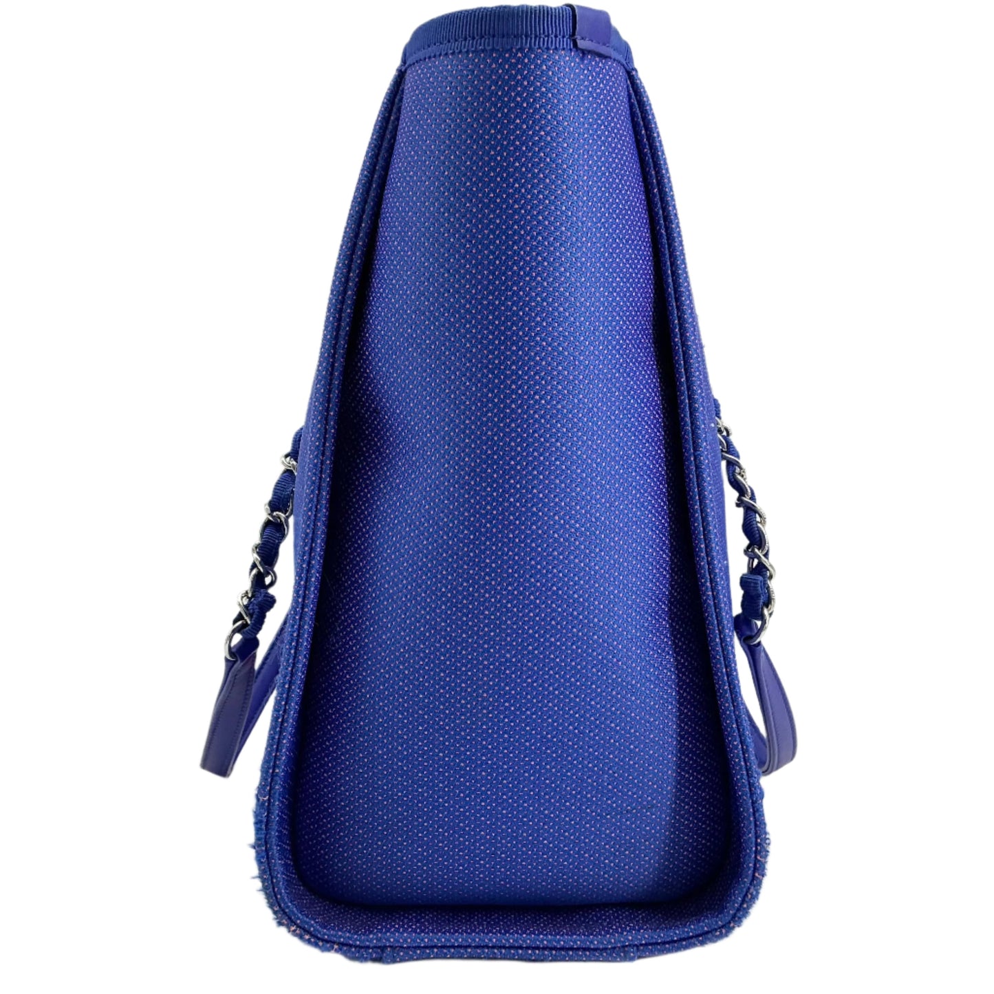 Chanel Mixed Fibers Small Deauville Tote – Blue & Orange Canvas