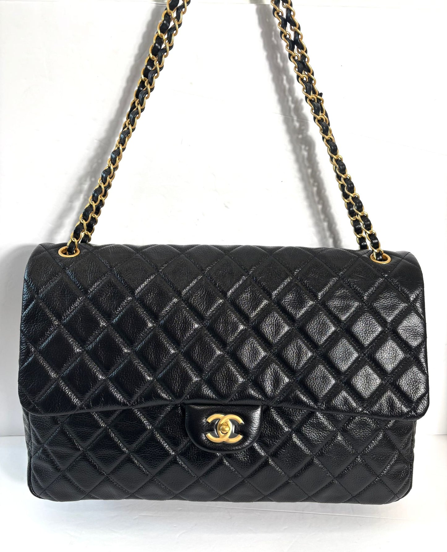 CHANEL QUILTED CALFSKIN LEATHER TRAVEL BAG