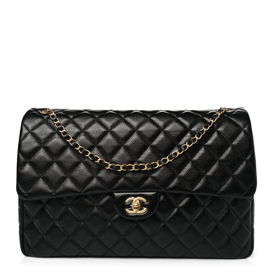 CHANEL QUILTED CALFSKIN LEATHER TRAVEL BAG