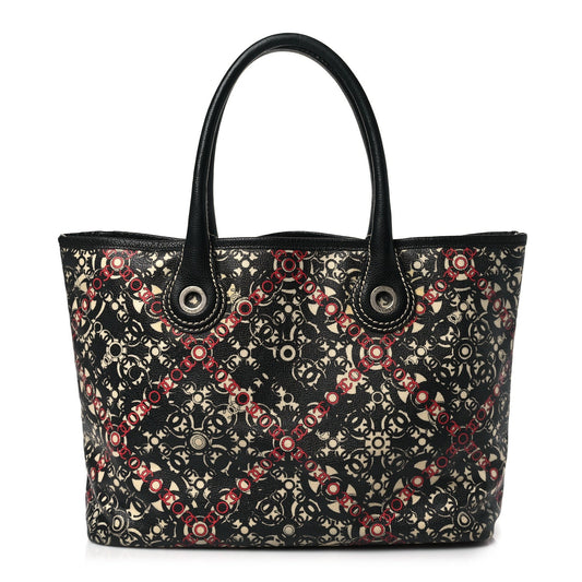 CHANEL COATED CANVAS COCO SMALL TOTE BAG