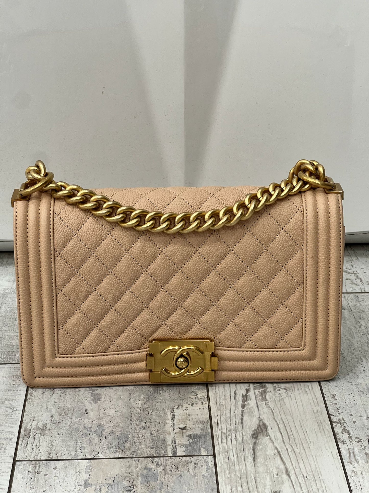 CHANEL MEDIUM CAVIAR LEATHER BOY BAG