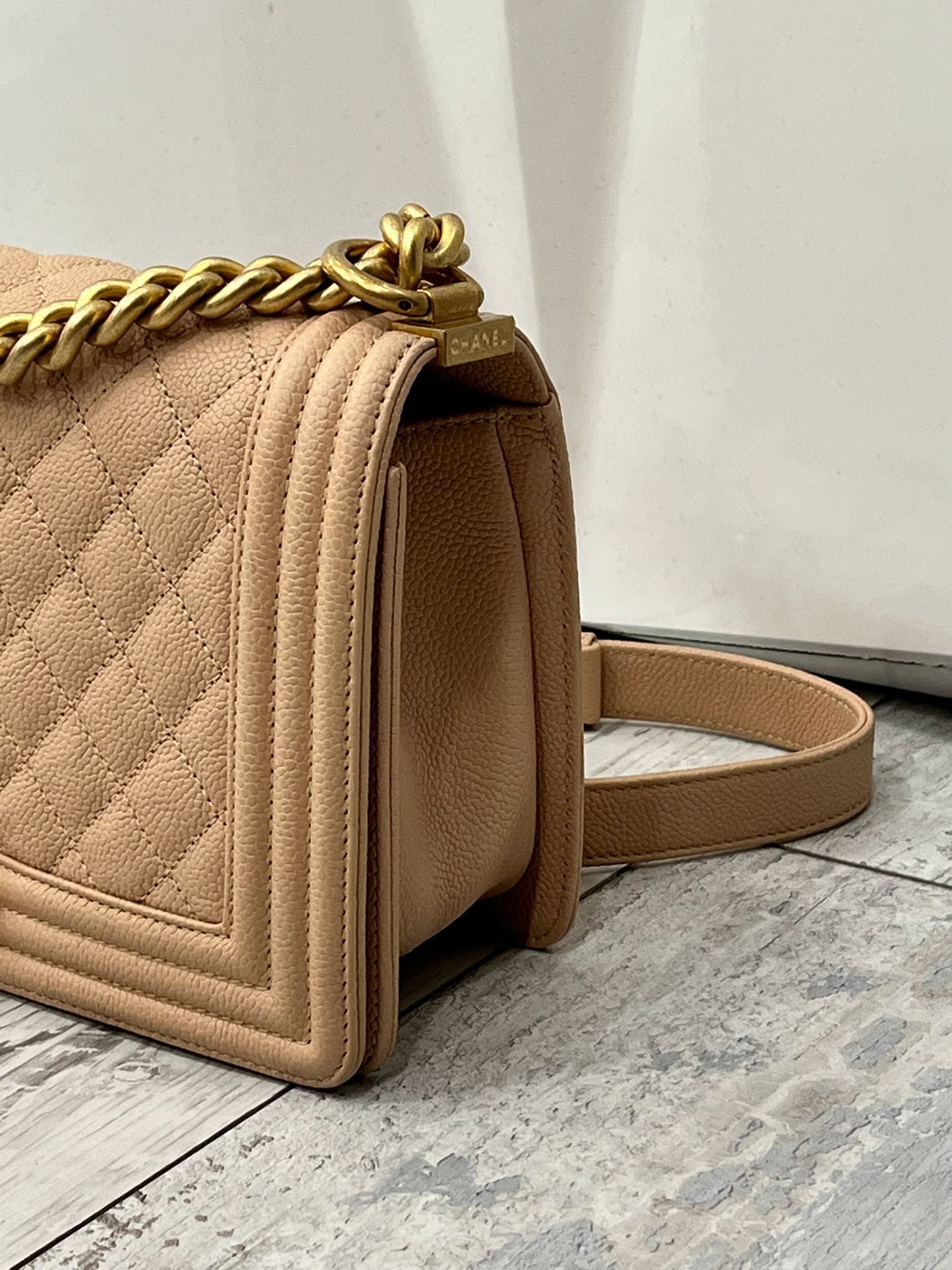 CHANEL MEDIUM CAVIAR LEATHER BOY BAG
