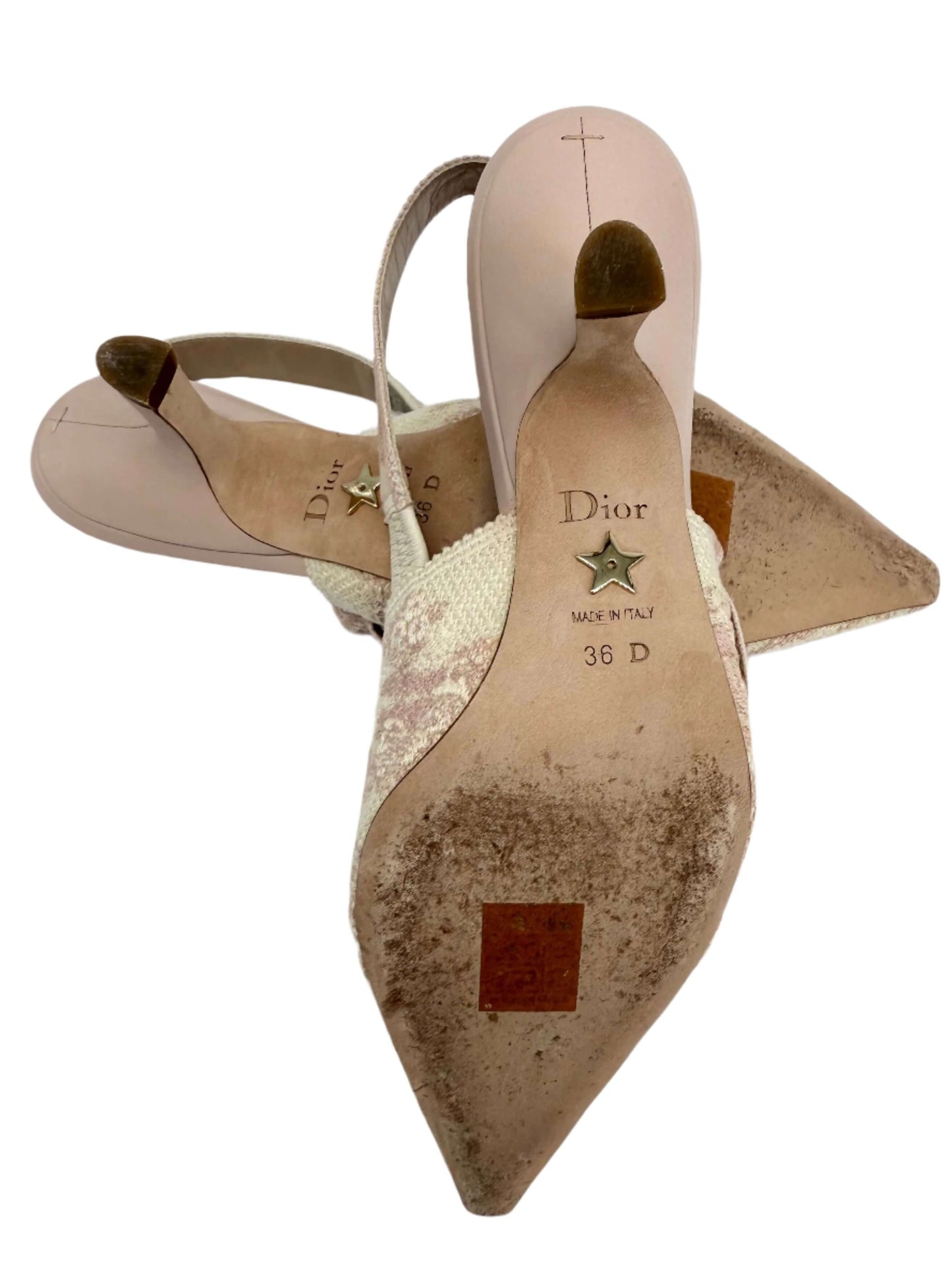 Christian Dior Toile De Jouy J'Adior Slingback Pumps – Rose Des Vents (Size 36)