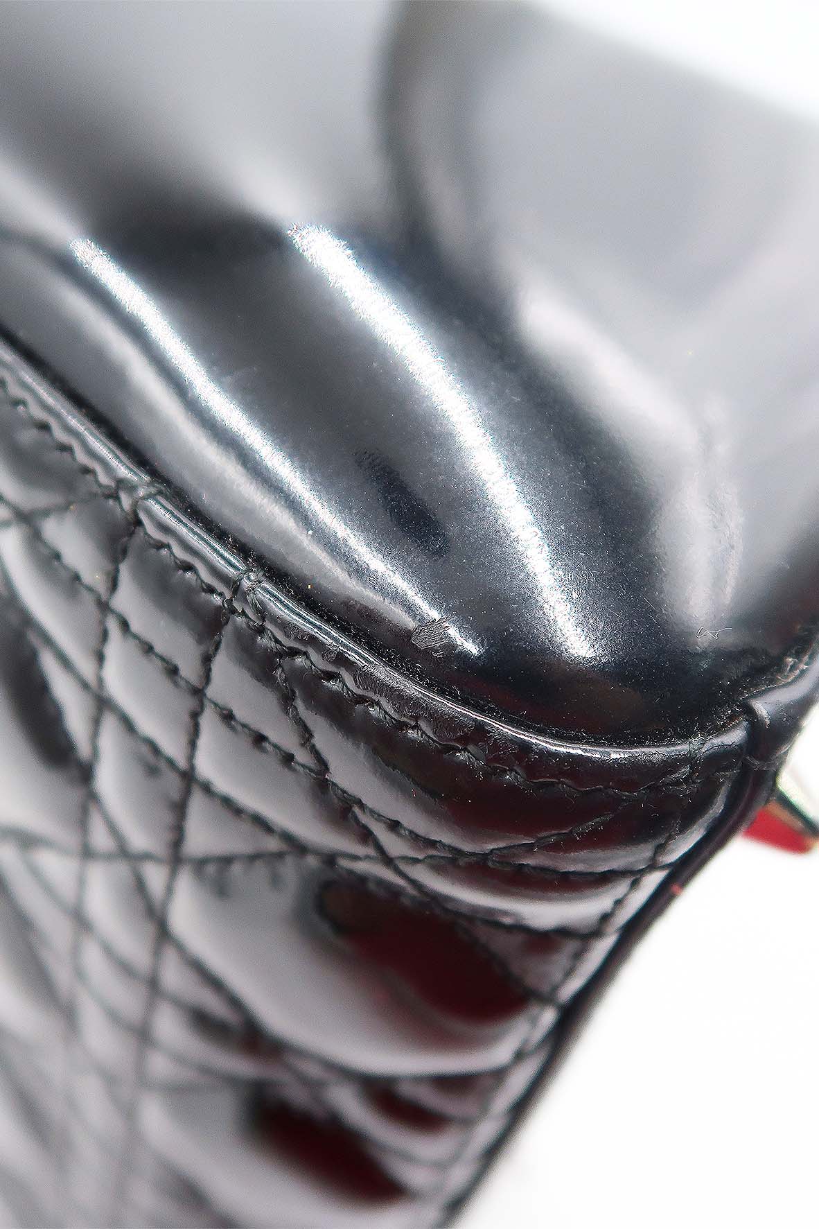 Medium Lady Dior Patent Black