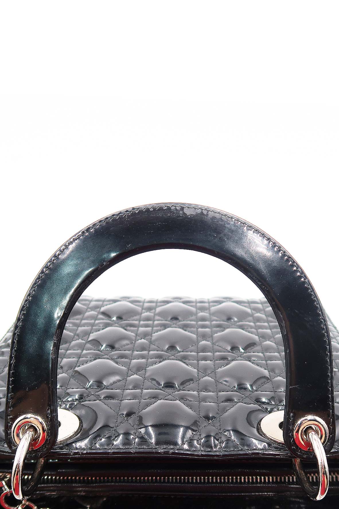 Medium Lady Dior Patent Black