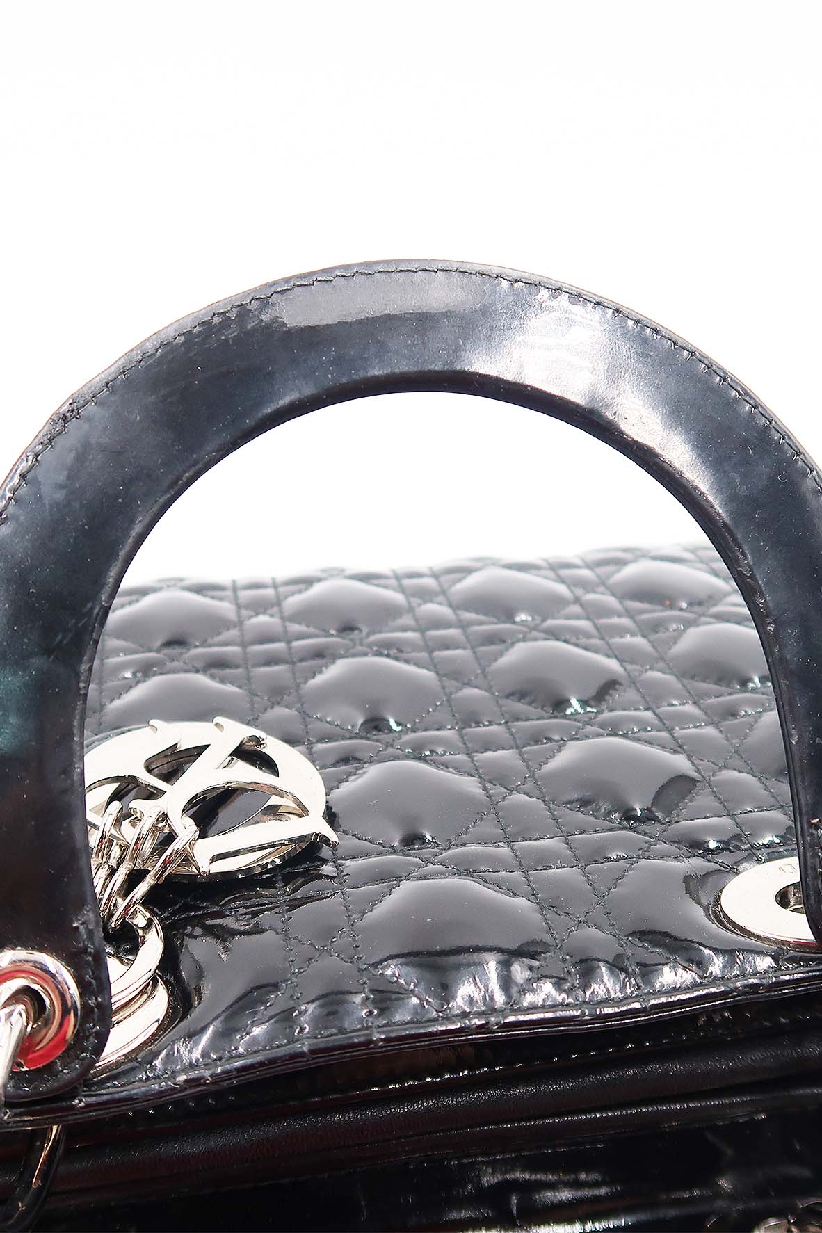 Medium Lady Dior Patent Black