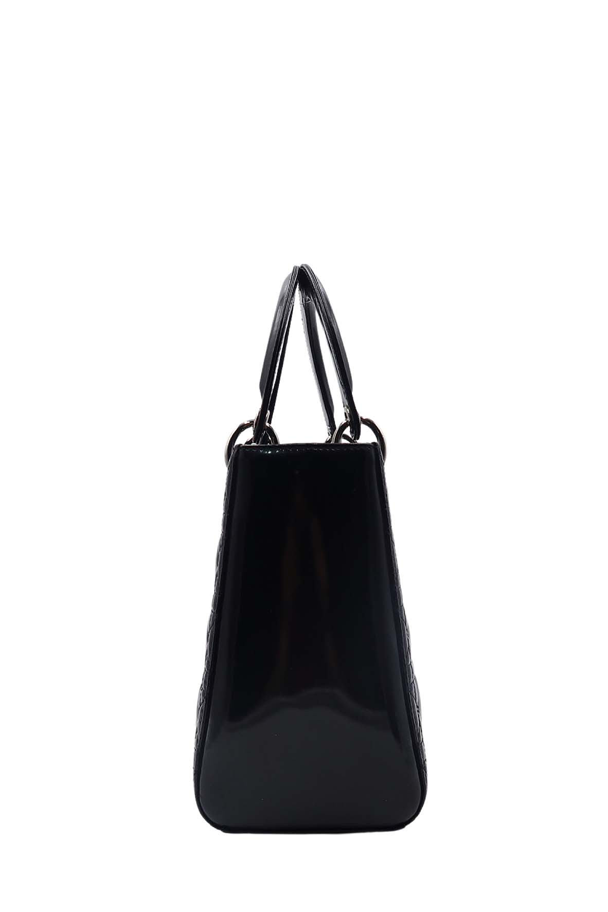 Medium Lady Dior Patent Black