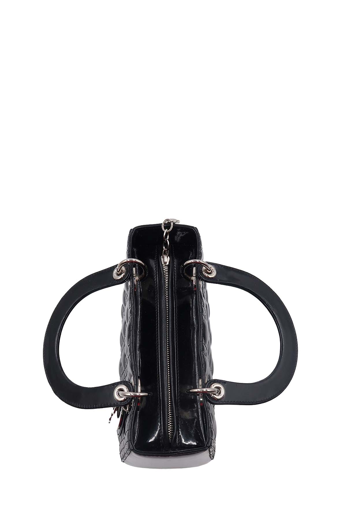 Medium Lady Dior Patent Black