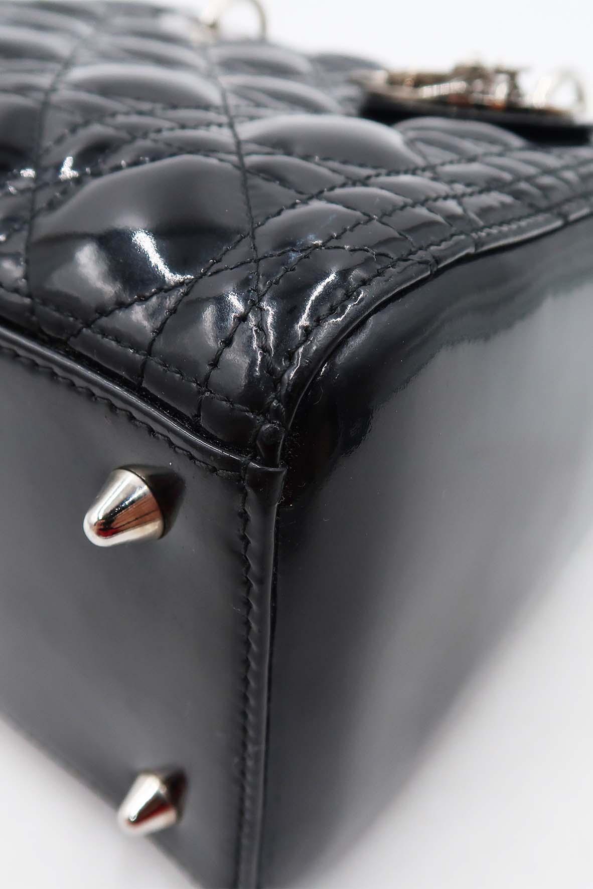 Medium Lady Dior Patent Black