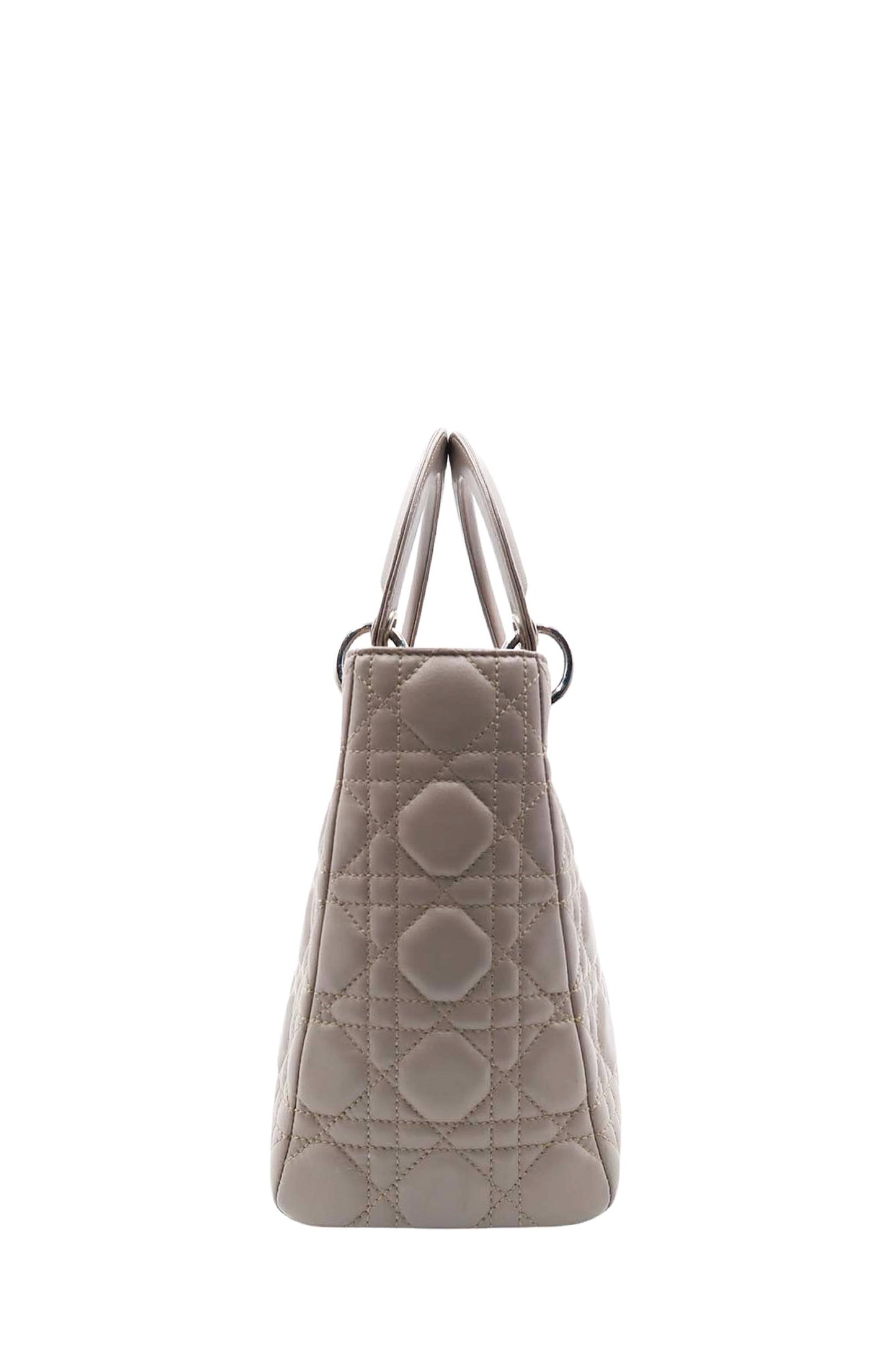 Medium Lady Dior with Silver Hardware Grey