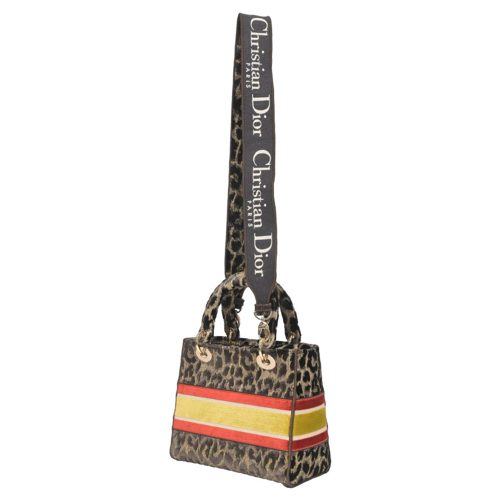 Animal Print Canvas Dior Lady Dior