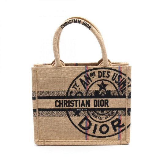 Beige Canvas Dior Book Tote