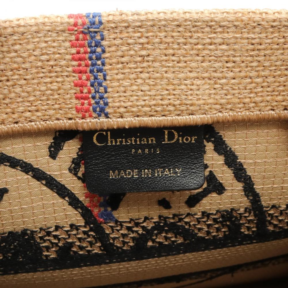 Beige Canvas Dior Book Tote