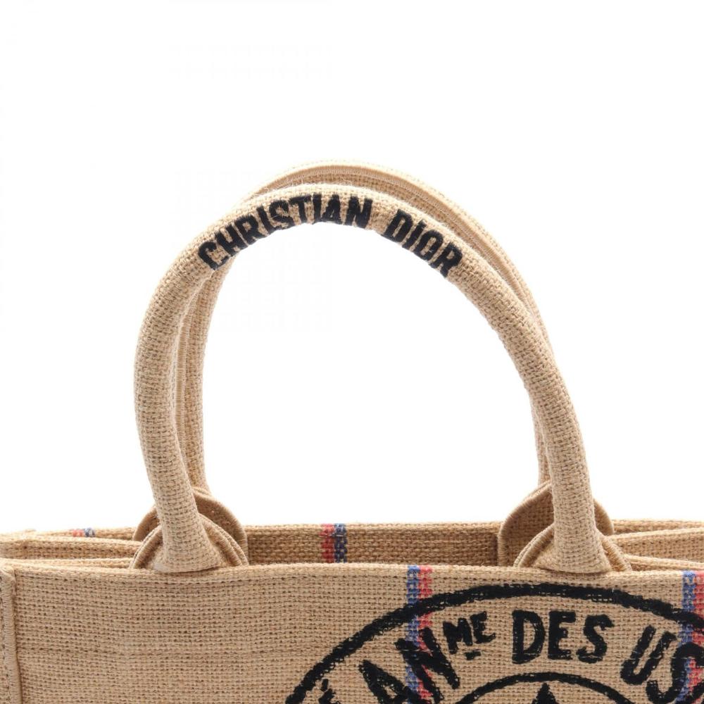 Beige Canvas Dior Book Tote